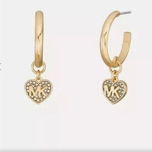 Michael Kors women’s brass hoop earrings.